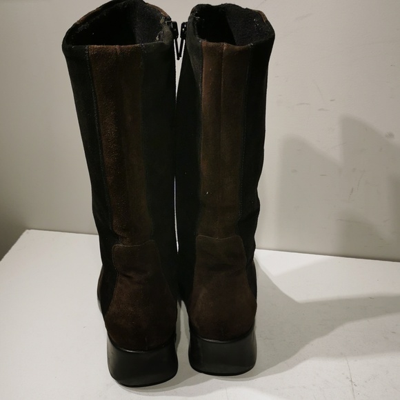 AQUATALIA Multicolor Suede Leather Knee High Stretch Boots - Picture 5 of 9